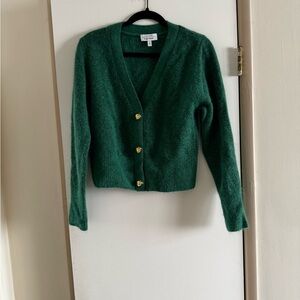 & other Stories green cardigan with apple buttons size S